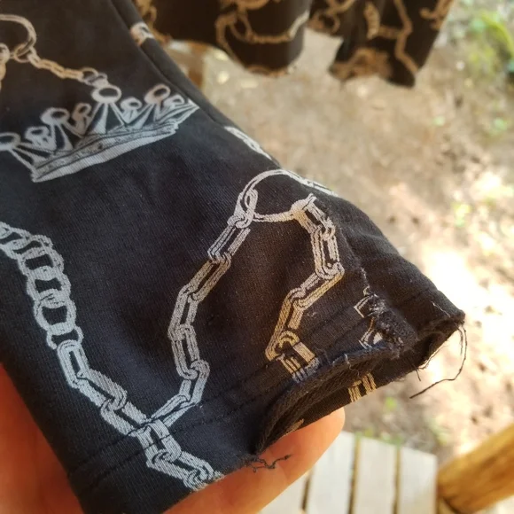 Small Christian Audigier Hoodie zip up Sweatshirt top Ladies Panther Black Gold - Picture 9 of 16